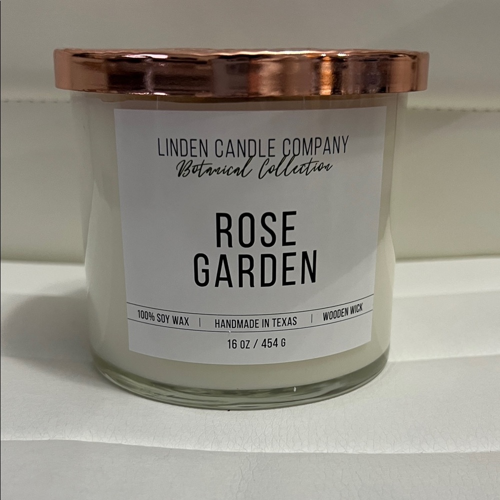 Linden Candle Company Rose Garden Candle - White with Copper Lid